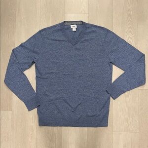 Old Navy Men's Heather Blue V-Neck Sweater